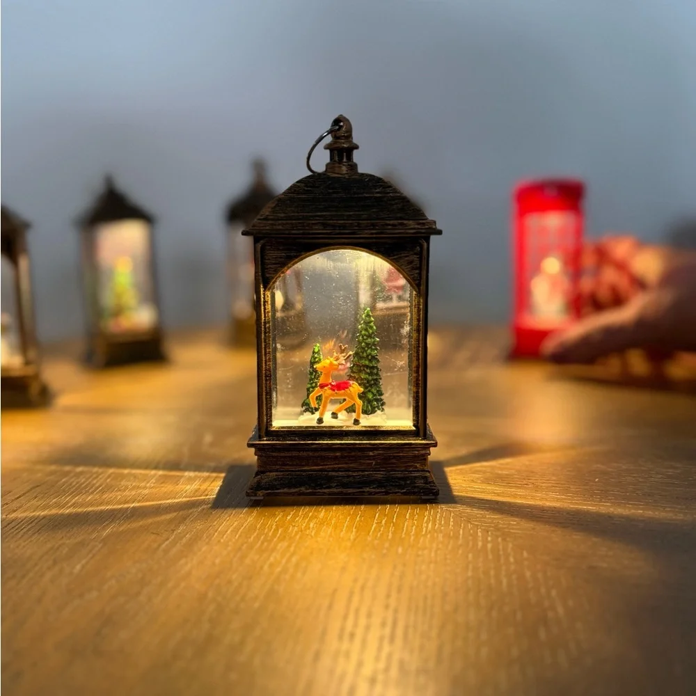 Christmas LED Reindeer Lantern | Mini Holiday Decor Night Light